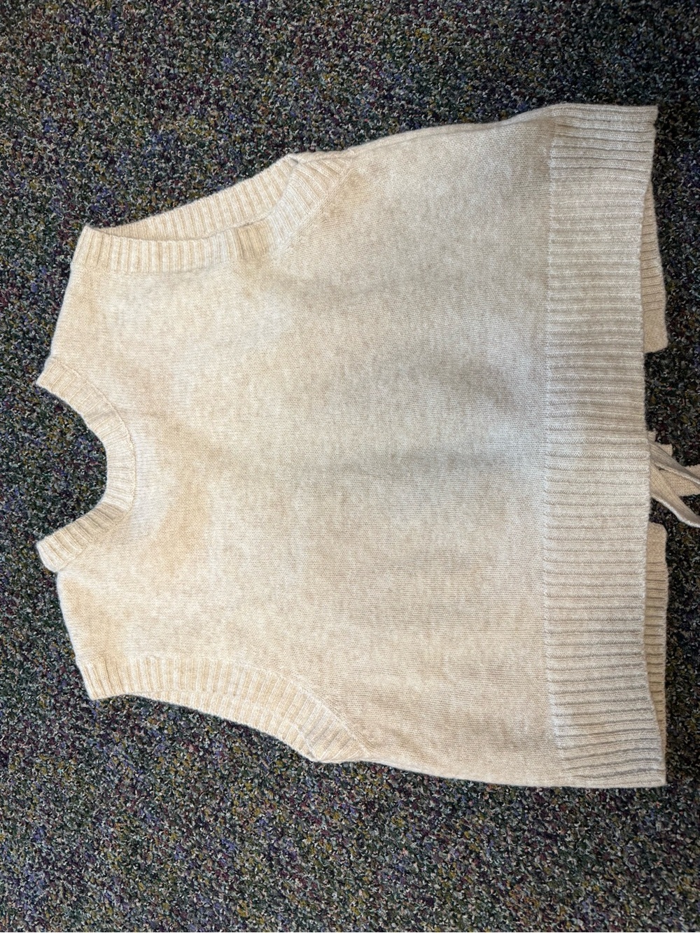 SHEIN Neutral Cream Crewneck Knit Open back tank